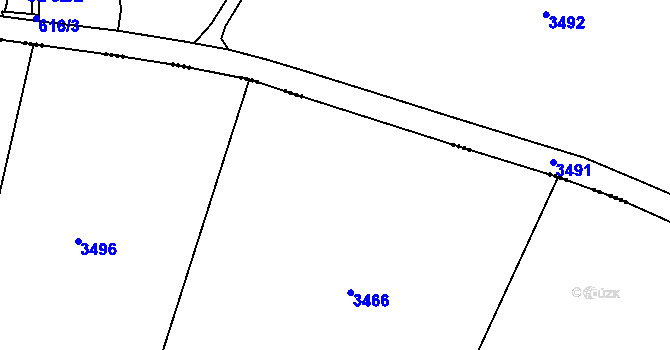 Parcela st. 967/1 v KÚ Kaliště u Lipí, Katastrální mapa