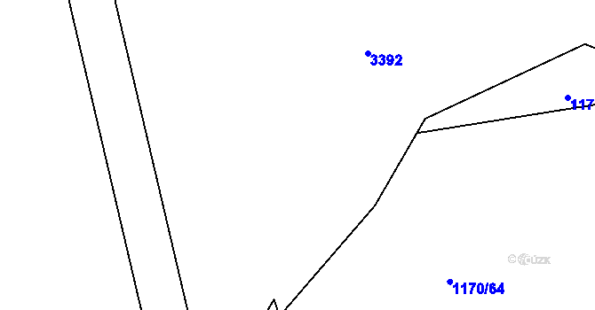 Parcela st. 1193/3 v KÚ Kaliště u Lipí, Katastrální mapa