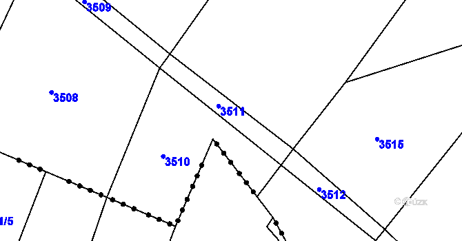 Parcela st. 2862/73 v KÚ Kaliště u Lipí, Katastrální mapa