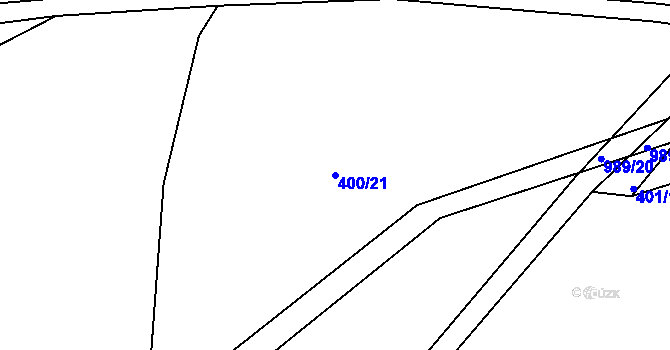 Parcela st. 400/21 v KÚ Kvítkovice u Lipí, Katastrální mapa