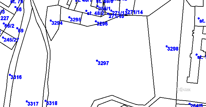Parcela st. 468/1 v KÚ Lipí, Katastrální mapa