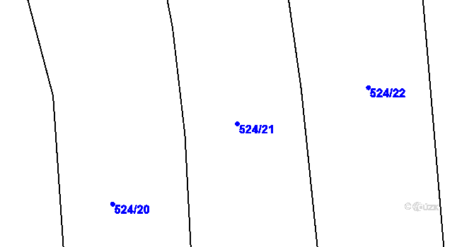Parcela st. 524/21 v KÚ Lipí, Katastrální mapa