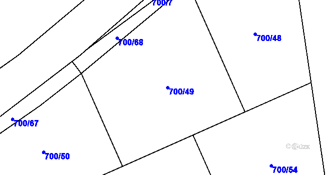 Parcela st. 700/49 v KÚ Lipí, Katastrální mapa