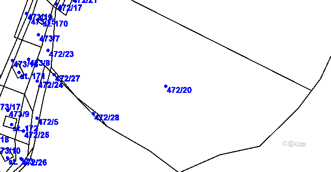 Parcela st. 472/20 v KÚ Lipí u Náchoda, Katastrální mapa