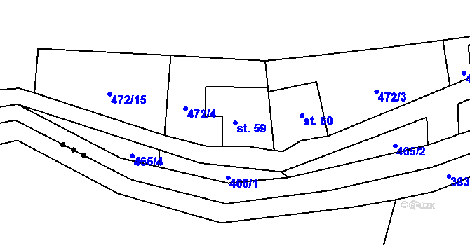 Parcela st. 59 v KÚ Lipí u Náchoda, Katastrální mapa