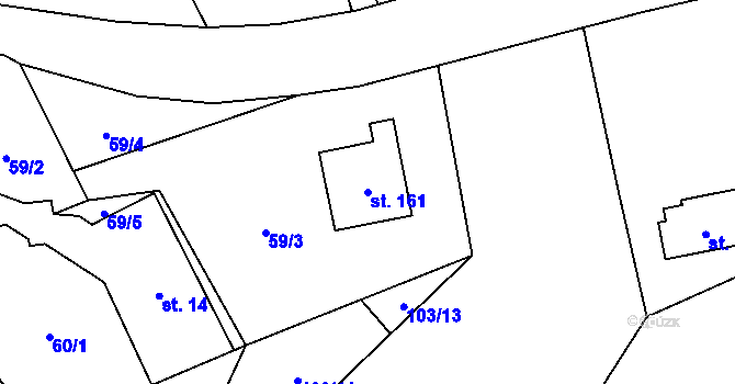Parcela st. 161 v KÚ Lipí u Náchoda, Katastrální mapa