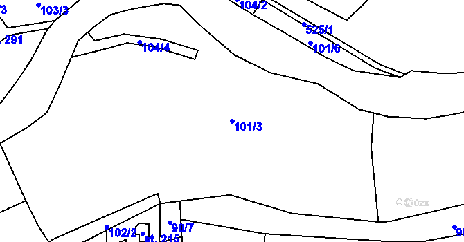 Parcela st. 101/3 v KÚ Lipí u Náchoda, Katastrální mapa