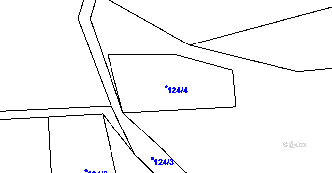 Parcela st. 124/4 v KÚ Lipí u Náchoda, Katastrální mapa