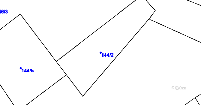 Parcela st. 144/2 v KÚ Lipí u Náchoda, Katastrální mapa