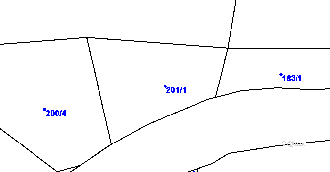 Parcela st. 201/1 v KÚ Lipí u Náchoda, Katastrální mapa