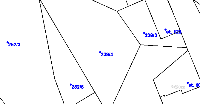Parcela st. 239/4 v KÚ Lipí u Náchoda, Katastrální mapa