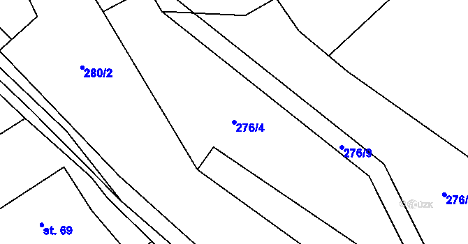 Parcela st. 276/4 v KÚ Lipí u Náchoda, Katastrální mapa