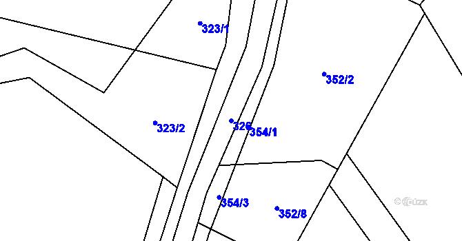 Parcela st. 326 v KÚ Lipí u Náchoda, Katastrální mapa