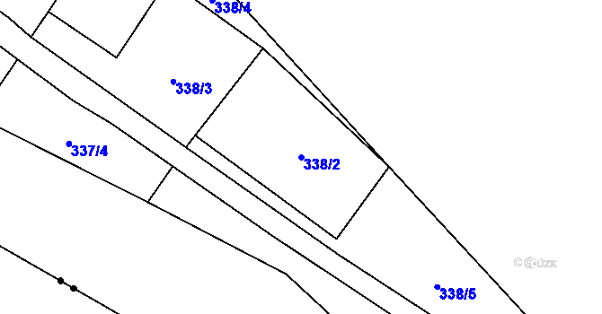 Parcela st. 338/2 v KÚ Lipí u Náchoda, Katastrální mapa