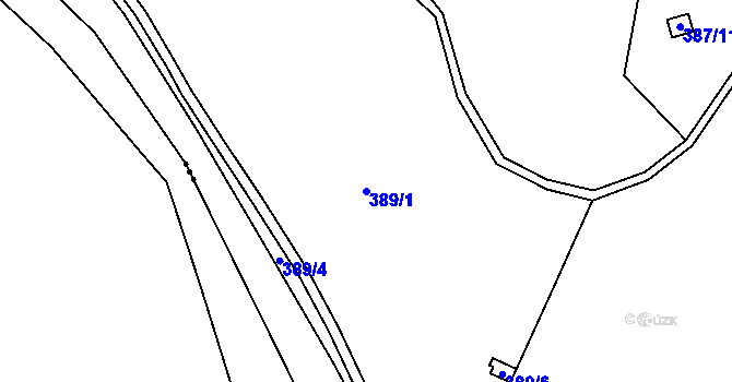 Parcela st. 389/1 v KÚ Lipí u Náchoda, Katastrální mapa