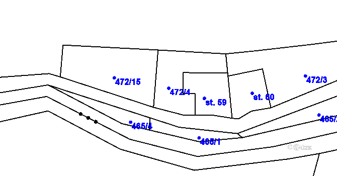 Parcela st. 472/4 v KÚ Lipí u Náchoda, Katastrální mapa