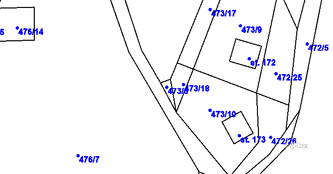 Parcela st. 473/6 v KÚ Lipí u Náchoda, Katastrální mapa