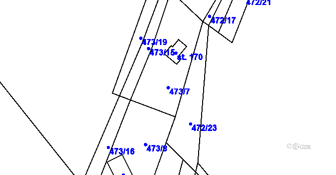 Parcela st. 473/7 v KÚ Lipí u Náchoda, Katastrální mapa