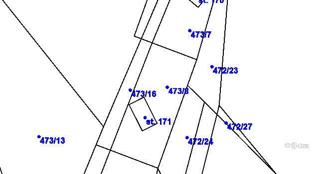 Parcela st. 473/8 v KÚ Lipí u Náchoda, Katastrální mapa