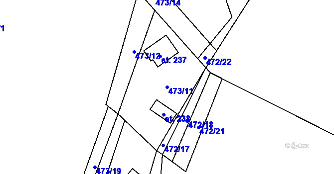 Parcela st. 473/11 v KÚ Lipí u Náchoda, Katastrální mapa