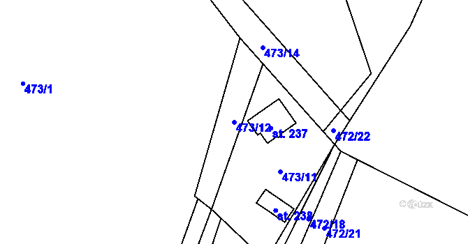 Parcela st. 473/12 v KÚ Lipí u Náchoda, Katastrální mapa