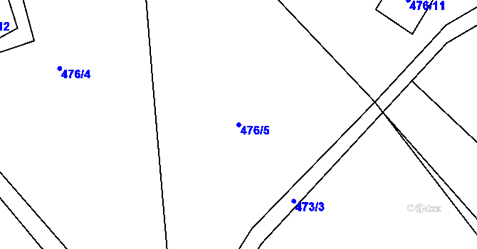 Parcela st. 476/5 v KÚ Lipí u Náchoda, Katastrální mapa