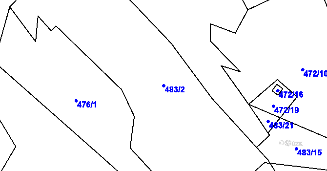 Parcela st. 483/2 v KÚ Lipí u Náchoda, Katastrální mapa