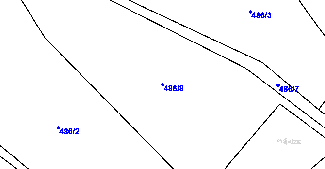 Parcela st. 486/8 v KÚ Lipí u Náchoda, Katastrální mapa