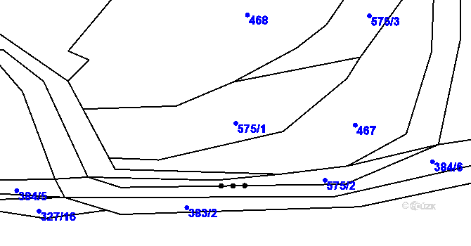 Parcela st. 575/1 v KÚ Lipí u Náchoda, Katastrální mapa