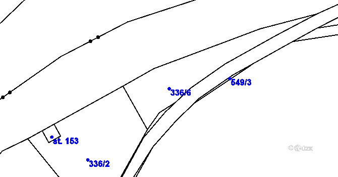 Parcela st. 336/6 v KÚ Lipí u Náchoda, Katastrální mapa