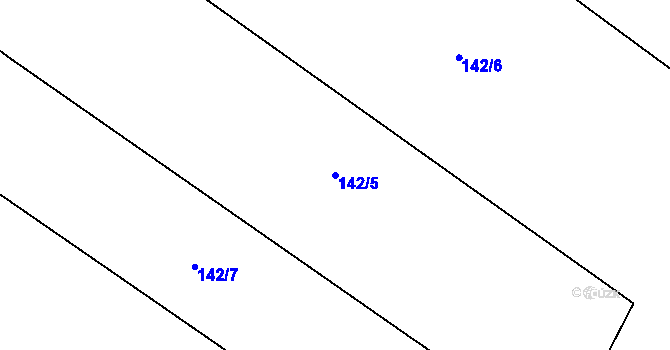 Parcela st. 142/5 v KÚ Lipí u Náchoda, Katastrální mapa