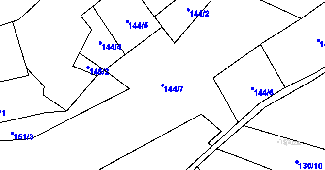 Parcela st. 144/7 v KÚ Lipí u Náchoda, Katastrální mapa