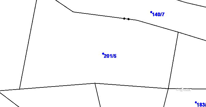 Parcela st. 201/5 v KÚ Lipí u Náchoda, Katastrální mapa