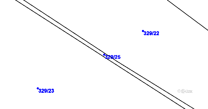 Parcela st. 329/25 v KÚ Lipí u Náchoda, Katastrální mapa