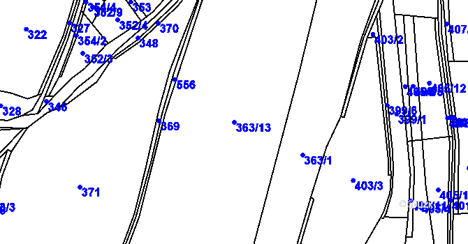 Parcela st. 363/13 v KÚ Lipí u Náchoda, Katastrální mapa