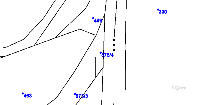 Parcela st. 575/4 v KÚ Lipí u Náchoda, Katastrální mapa