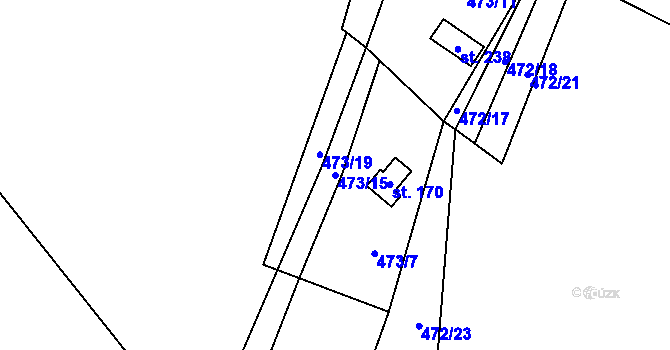 Parcela st. 473/15 v KÚ Lipí u Náchoda, Katastrální mapa