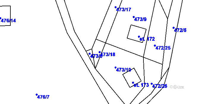 Parcela st. 473/18 v KÚ Lipí u Náchoda, Katastrální mapa