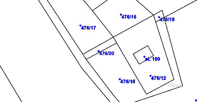 Parcela st. 476/20 v KÚ Lipí u Náchoda, Katastrální mapa