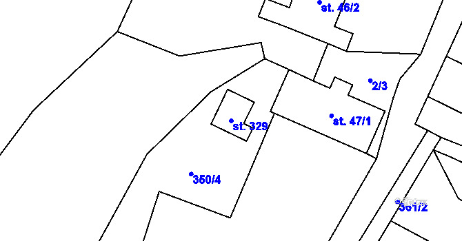 Parcela st. 329 v KÚ Lipí u Náchoda, Katastrální mapa