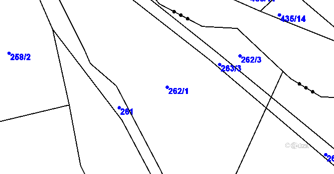 Parcela st. 262/1 v KÚ Lipice, Katastrální mapa