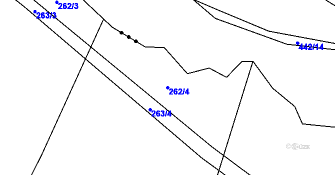 Parcela st. 262/4 v KÚ Lipice, Katastrální mapa