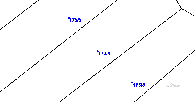 Parcela st. 173/4 v KÚ Pejškov, Katastrální mapa