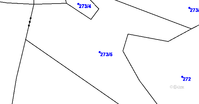 Parcela st. 273/5 v KÚ Pejškov, Katastrální mapa