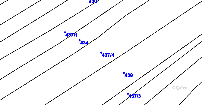 Parcela st. 437/4 v KÚ Křekov, Katastrální mapa
