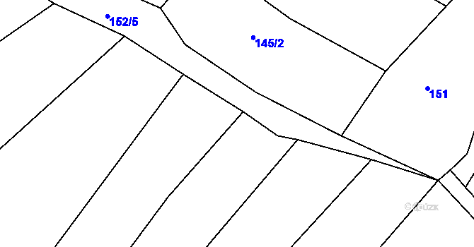 Parcela st. 152/10 v KÚ Lipina, Katastrální mapa