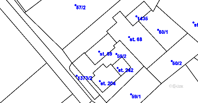 Parcela st. 69 v KÚ Lipina, Katastrální mapa