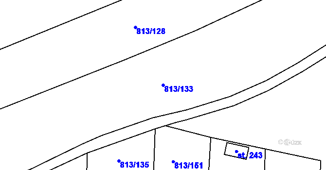 Parcela st. 813/133 v KÚ Lipina, Katastrální mapa