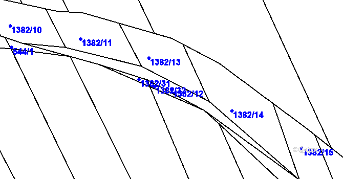Parcela st. 1382/12 v KÚ Lipina, Katastrální mapa