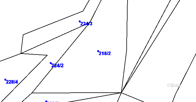 Parcela st. 218/2 v KÚ Lipinka, Katastrální mapa